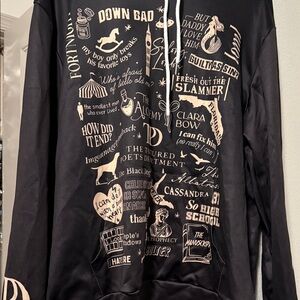 Taylor Swift TTPD Black Graphic Hoodie